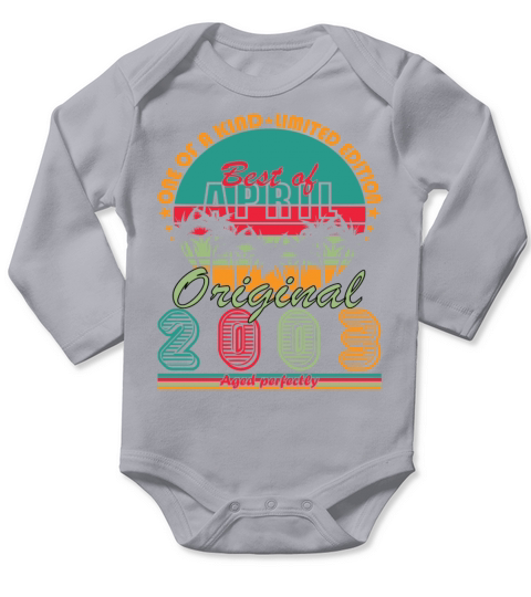 20th birthday April vintage 2003 vintage Long Sleeve Baby One-Piece