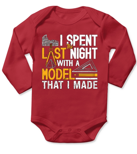 Architecture I Spent The Night With Architectural Long Sleeve Baby One-Piece