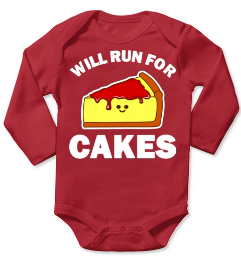 Kawaii Cheese Cake Foodie Quote Long Sleeve Baby One-Piece