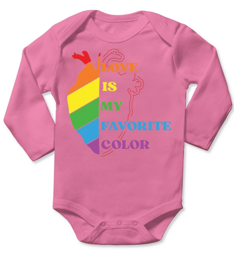 Love Is My Favorite Color Long Sleeve Baby One-Piece