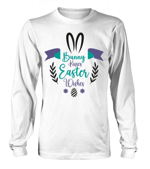 Bunny Kisses Easter Wishes Long sleeved Unisex