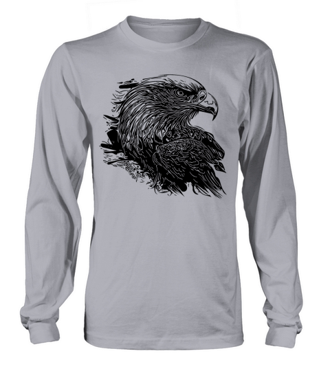 Elegant Eagle In Ink Vintage Tattoo Style Long sleeved Unisex