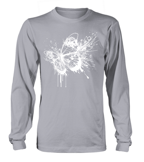 Elegant Vintage Tattoo Splash Butterfly Long sleeved Unisex