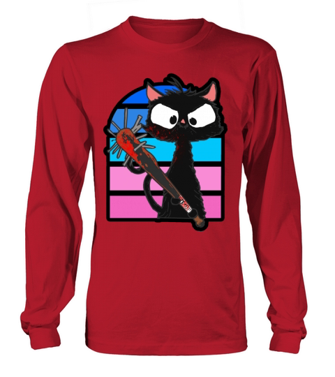 Halloween Retro Cat Vintage Cat Long sleeved Unisex
