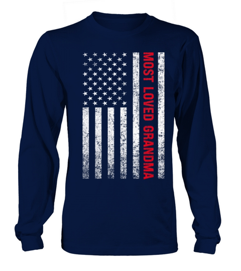 Loved Grandma - Grandmother Vintage American Flag Long sleeved Unisex