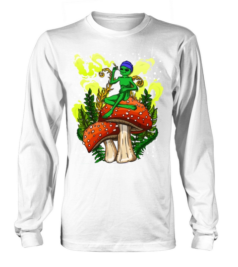 Psycadellic Magic Mushroom Alien LSD Acid Trip Long sleeved Unisex