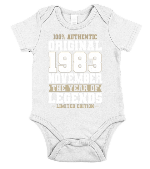 40th birthday november 1983 original 1983 Short Sleeve Baby One-Piece