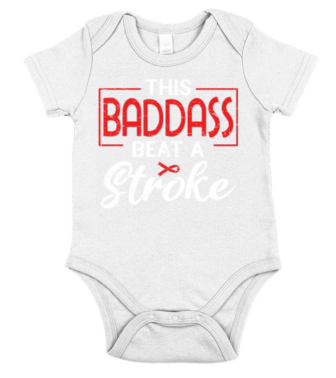 Beat Stroke Survivor Red Stroke Awareness Month Short Sleeve Baby One-Piece