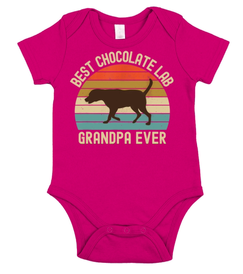 Best Chocolate Lab Grandpa Ever Labrador Retriever Short Sleeve Baby One-Piece