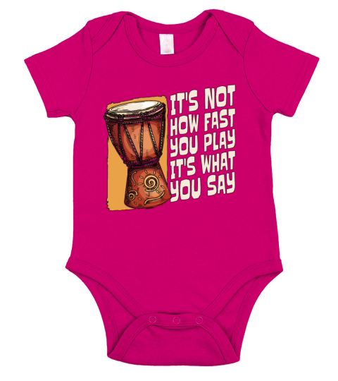 Djembe Its Not How Fast You Play Percussionist Short Sleeve Baby One-Piece