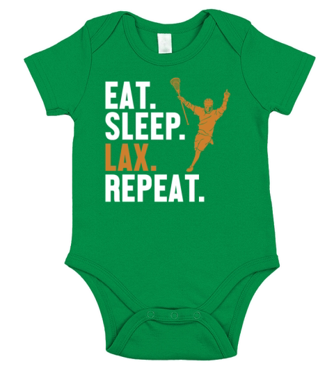 Eat Sleep Lax Repeat Lax Legend Fan Mom Goalie Short Sleeve Baby One-Piece
