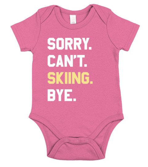 Funny Skiing Gift for Men Women Boys or Girls Short Sleeve Baby One-Piece