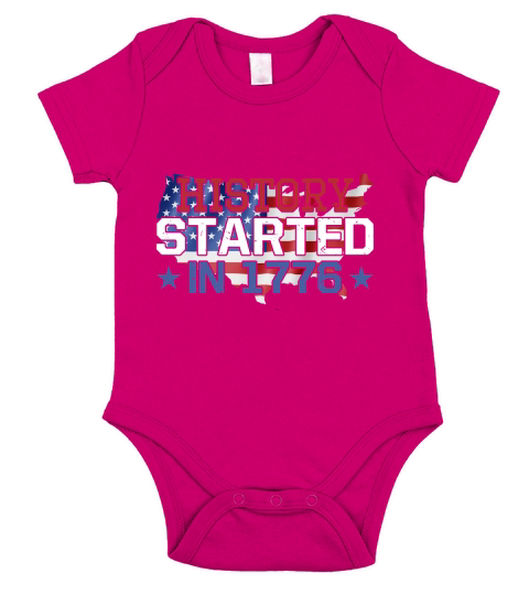 History Started In 1776 4th of July Short Sleeve Baby One-Piece