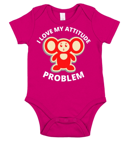 i love my attitude problem Short Sleeve Baby One-Piece