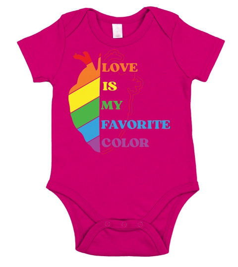 Love Is My Favorite Color Short Sleeve Baby One-Piece