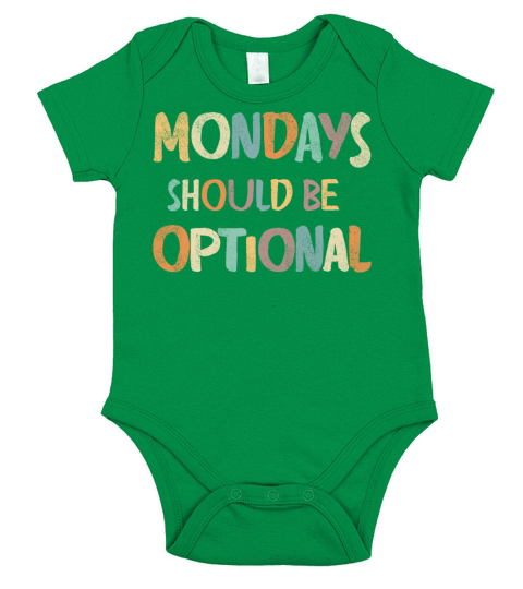 Monday should be optional vintage Short Sleeve Baby One-Piece