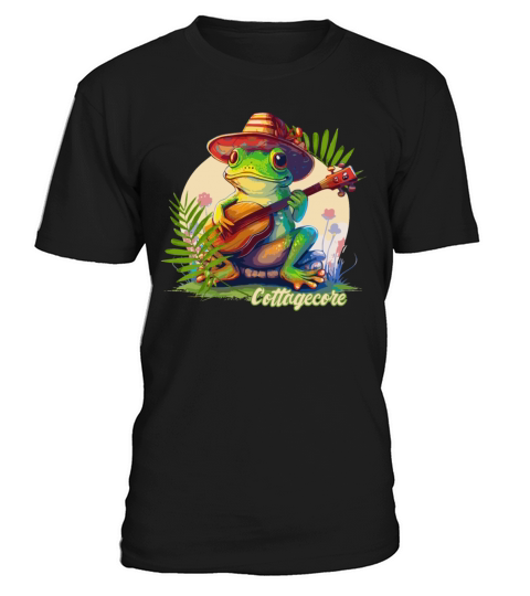 Cottagecore Aesthetic Countryside Banjoist Frog Go T-Shirt Unisex