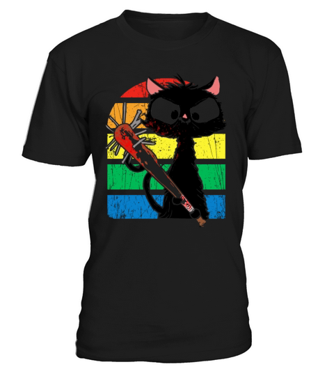 Halloween Retro Cat Vintage Cat T-Shirt Unisex