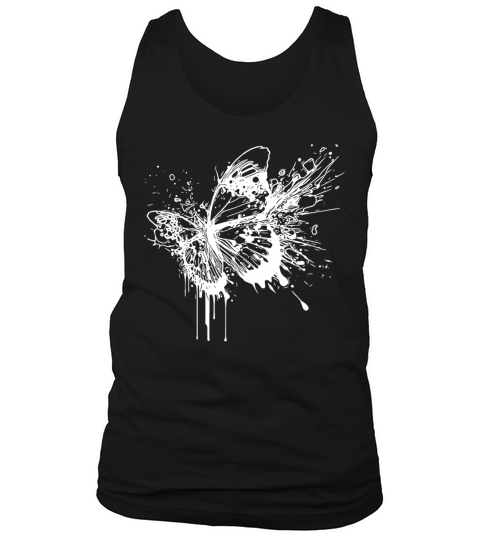 Elegant Vintage Tattoo Splash Butterfly Tank Top Unisex