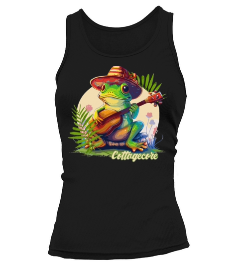 Cottagecore Aesthetic Countryside Banjoist Frog Go Tank top Woman
