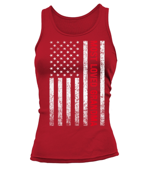 Loved Grandma - Grandmother Vintage American Flag Tank top Woman