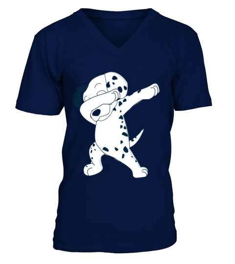 Cool Dabbing Dalmatian Dab V-Neck T-shirt