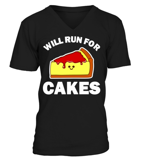 Kawaii Cheese Cake Foodie Quote V-Neck T-shirt