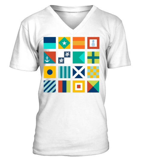 Marine flags V-Neck T-shirt