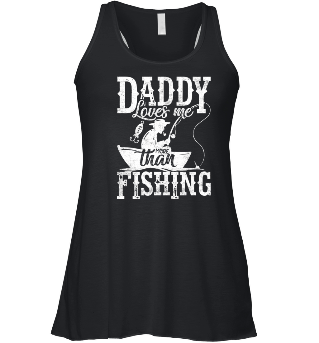 Fishing Dad Tee Father s Day Funny Fishing Lover Women's Flowy Tank Top
