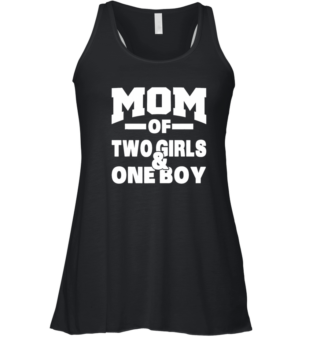 Mom of Two Girls and One Boy Mothers Day Giftcub Women's Flowy Tank Top