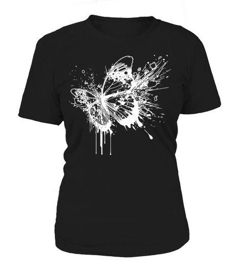 Elegant Vintage Tattoo Splash Butterfly Women's T-Shirt