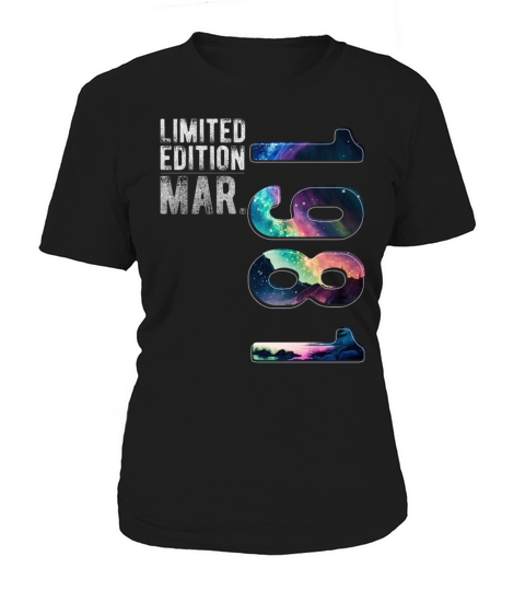 Limited Edition 1981 March Birthday Polar Lights Women's T-Shirt