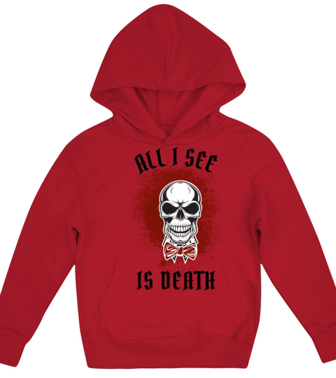 All i see is death skull Skeleton Gun vintage gift Kids Hoodie