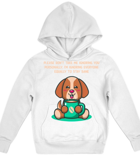 Funny I Ignore Everyone Introvert Sayings Kids Hoodie