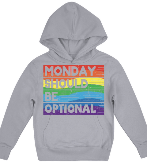 Monday should be optional vintage Kids Hoodie