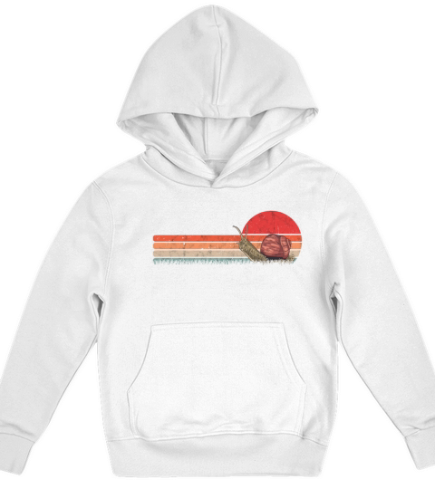 Snail Retro Edible Vintage Kids Hoodie