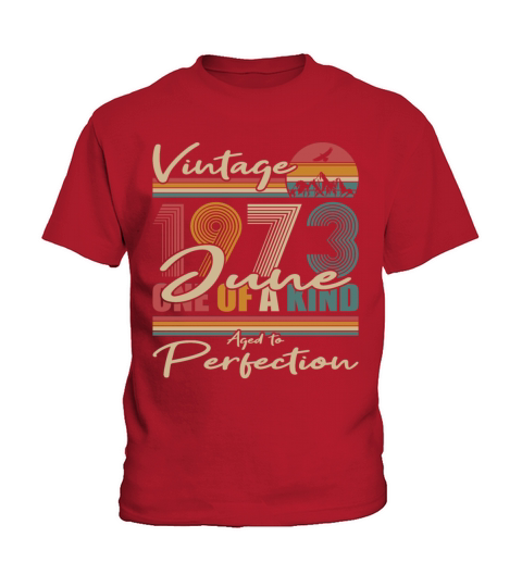 50th birthday june 1973 vintage 1973 Kids T-Shirt