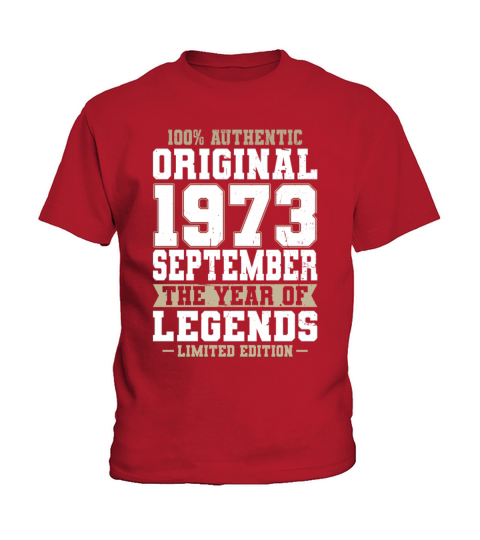 50th birthday september 1973 original 1973 Kids T-Shirt