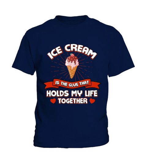 Ice Cream Holds My Life Together Funny Popsicle Hu Kids T-Shirt