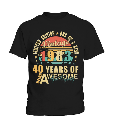 Vintage 40 Years 1983 40 Years Awesome Kids T-Shirt
