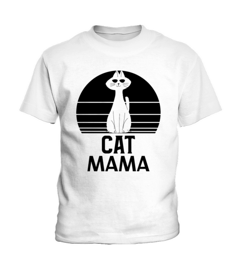 Vintage Eighties Style Distressed Cat Mom Shirt Kids T-Shirt