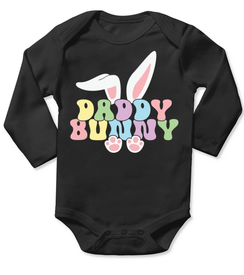 Daddy Bunny Easter Dad Easter Long Sleeve Baby One-Piece