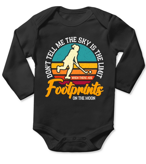Field Hockey Dont Tell Me The Retro Floor Ball Long Sleeve Baby One-Piece