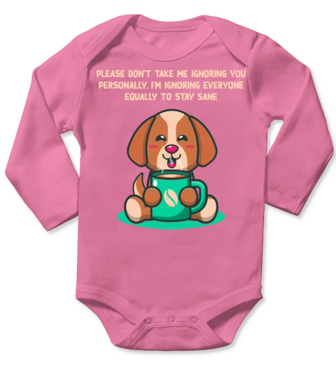 Funny I Ignore Everyone Introvert Sayings Long Sleeve Baby One-Piece