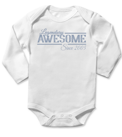 Legendary Awesome 2005 Vintage Long Sleeve Baby One-Piece
