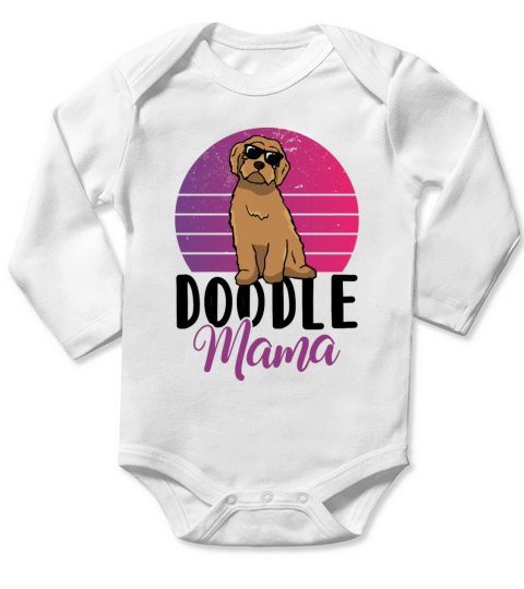 Womens Doodle Mama Labradoodle Goldendoodle Long Sleeve Baby One-Piece