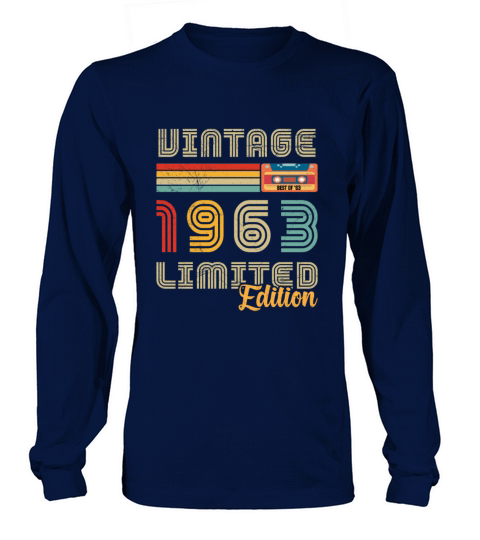 1963 Vintage Retro Birthday Gift Long sleeved Unisex