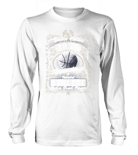 Vintage 1975 Basketball Birthday Gift Sport Hobby Long sleeved Unisex
