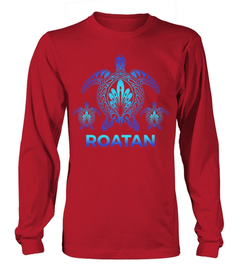 Vintage Roatan Honduras Ocean Turtle Souvenirs Long sleeved Unisex