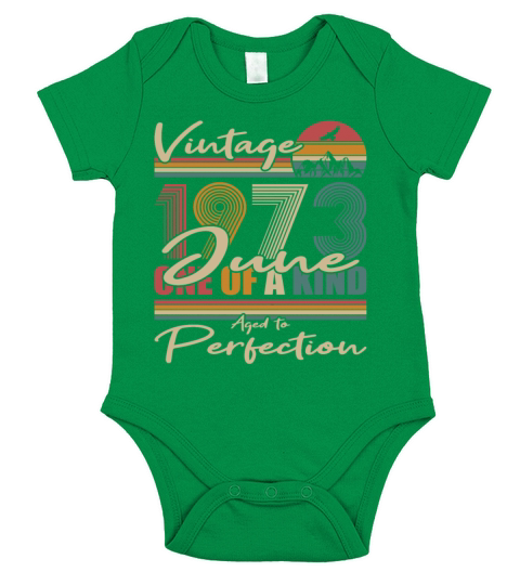 50th birthday june 1973 vintage 1973 Short Sleeve Baby One-Piece